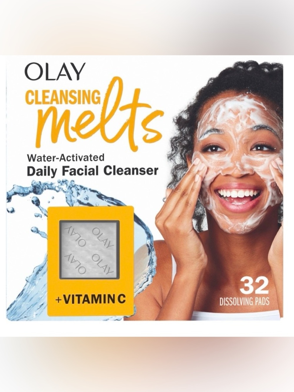 OLAY Cleansing Melts Vitamin C Daily Facial Cleanser - Yellow & White